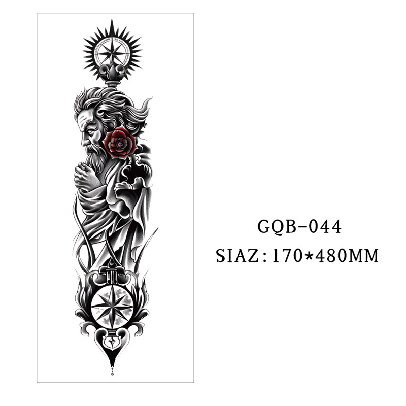 Große temporäre Tattoos für den gesamten Ärmel