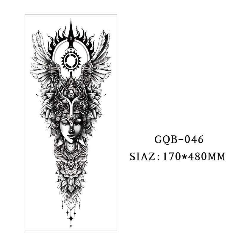 Große temporäre Tattoos für den gesamten Ärmel