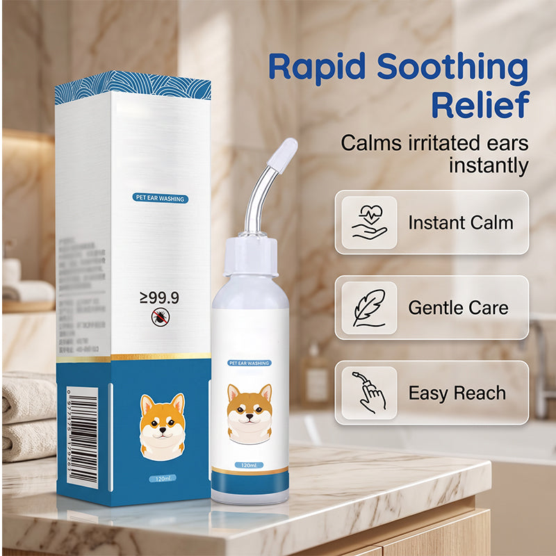 🐶 KAUFE 2, ERHALTE 1 GRATIS! 🐱 Sanfte Tierohrreiniger-Lösung – Sicher & schnell reinigend – Mit flexibler Silikonspitze – ideal für Hunde & Katzen – sanft & effektiv 🧴✨👂