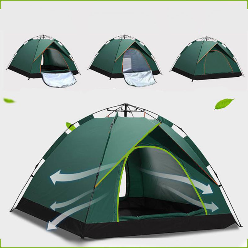 🔥Sonderangebot – Automatisches, schnell aufzubauendes, regensicheres Campingzelt-Set