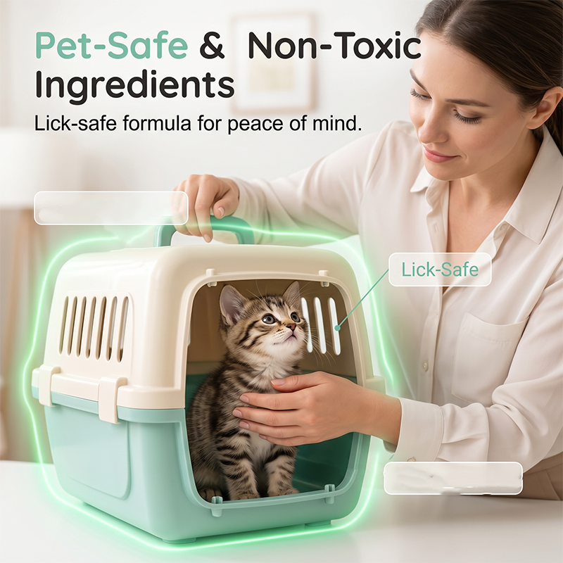 Reinigungsspray für tragbare Katzentransportboxen