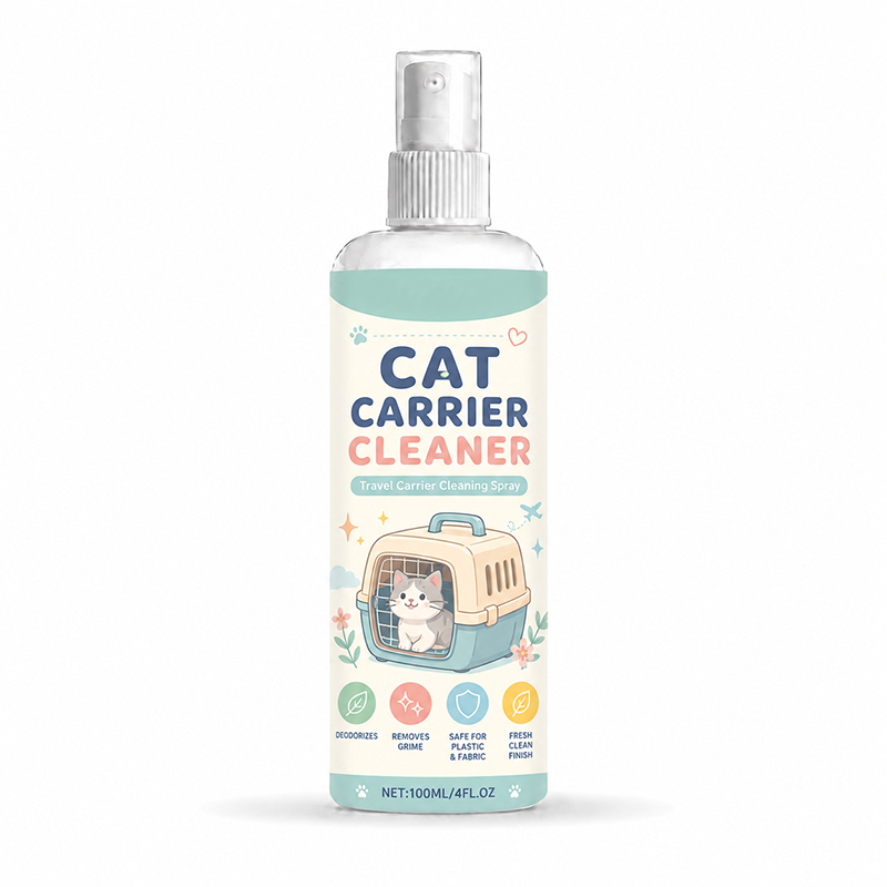Reinigungsspray für tragbare Katzentransportboxen
