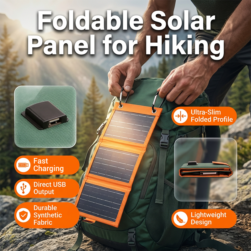 Mobiles Solar-Ladegerät mit USB-Anschluss