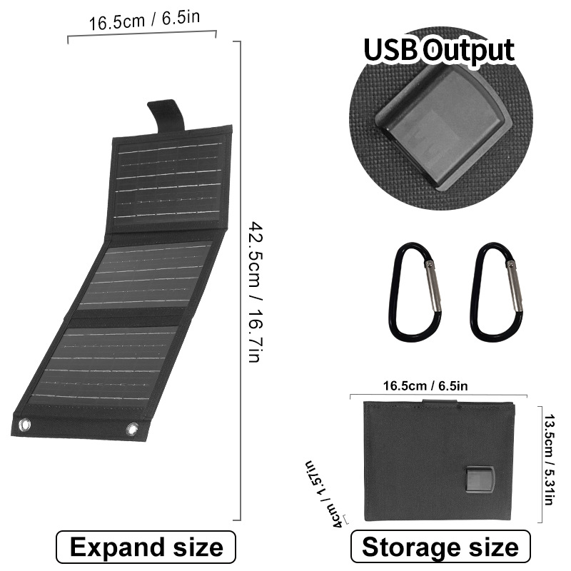 Mobiles Solar-Ladegerät mit USB-Anschluss
