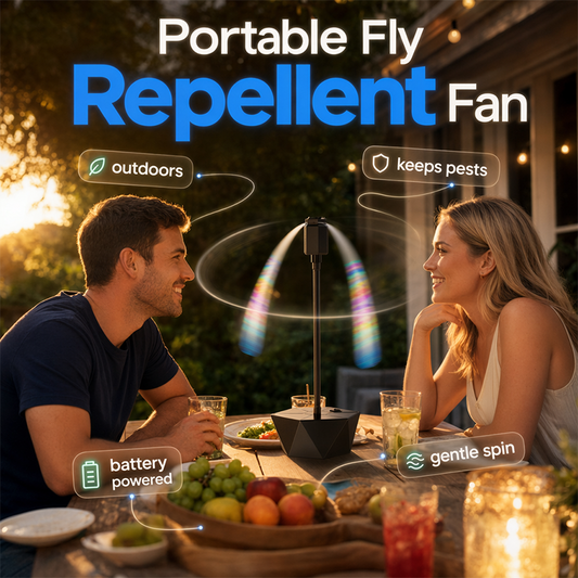 Über USB aufladbarer, ausziehbarer, fliegenabweisender Ventilator für den Außenbereich