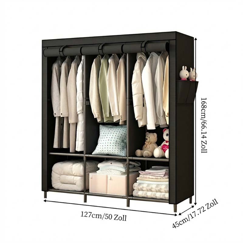 Einfach zu montierender Kleiderschrank aus Vliesstoff