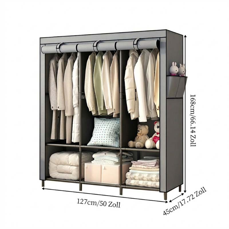Einfach zu montierender Kleiderschrank aus Vliesstoff