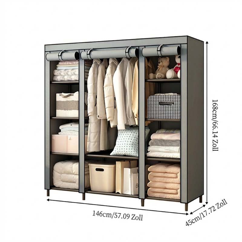 Einfach zu montierender Kleiderschrank aus Vliesstoff