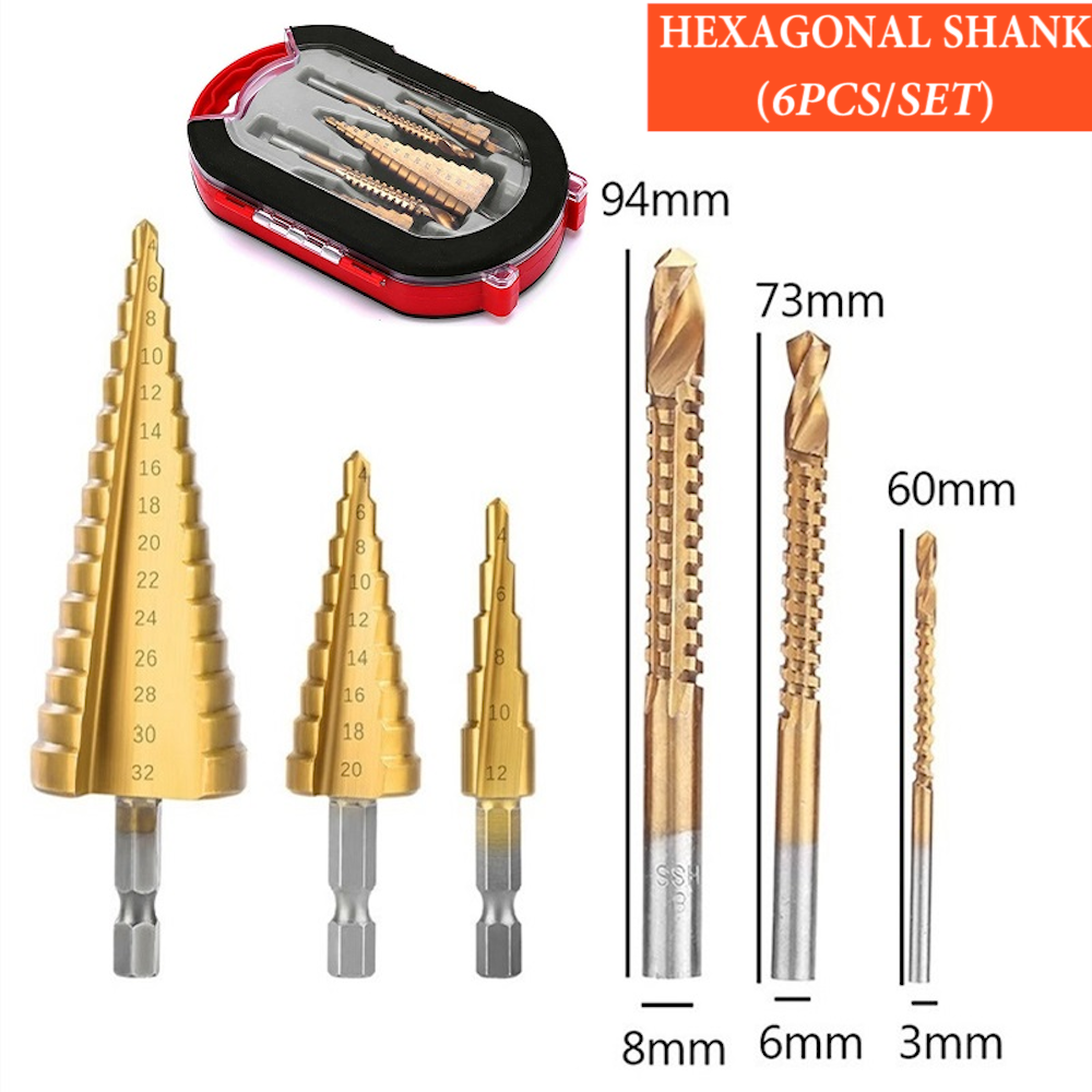 🎁Heißer Verkauf 50% RABATT⏳Titanbeschichtete Bohrer-Set
