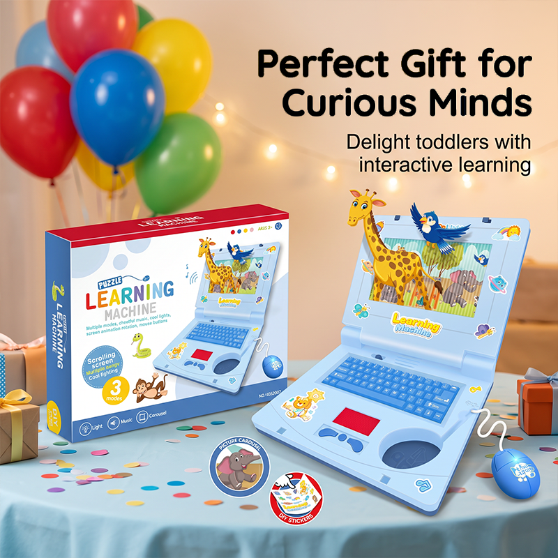 💻 50% RABATT! 🧸 Interaktiver Simulations-Spielzeug-Laptop – Lichter, Töne & Lernspiele – Fördert spielerisch Kreativität & Motorik bei Kindern 🎵