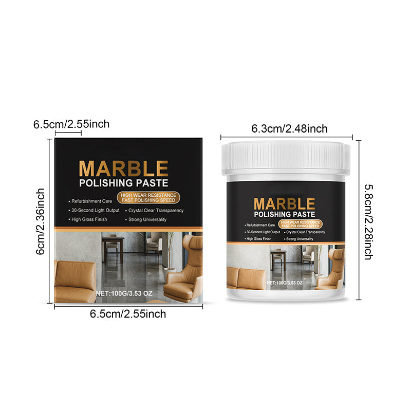 🏠Marmor-Polierpaste – Gebrauchsfertige Wachspaste für brillanten Glanz & Schutz – Perfekt für Fensterbänke, Arbeitsplatten & Naturstein im Innenbereich