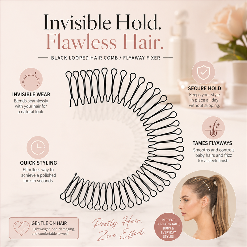 Flexibler, unsichtbarer Kamm für fliegende Haare