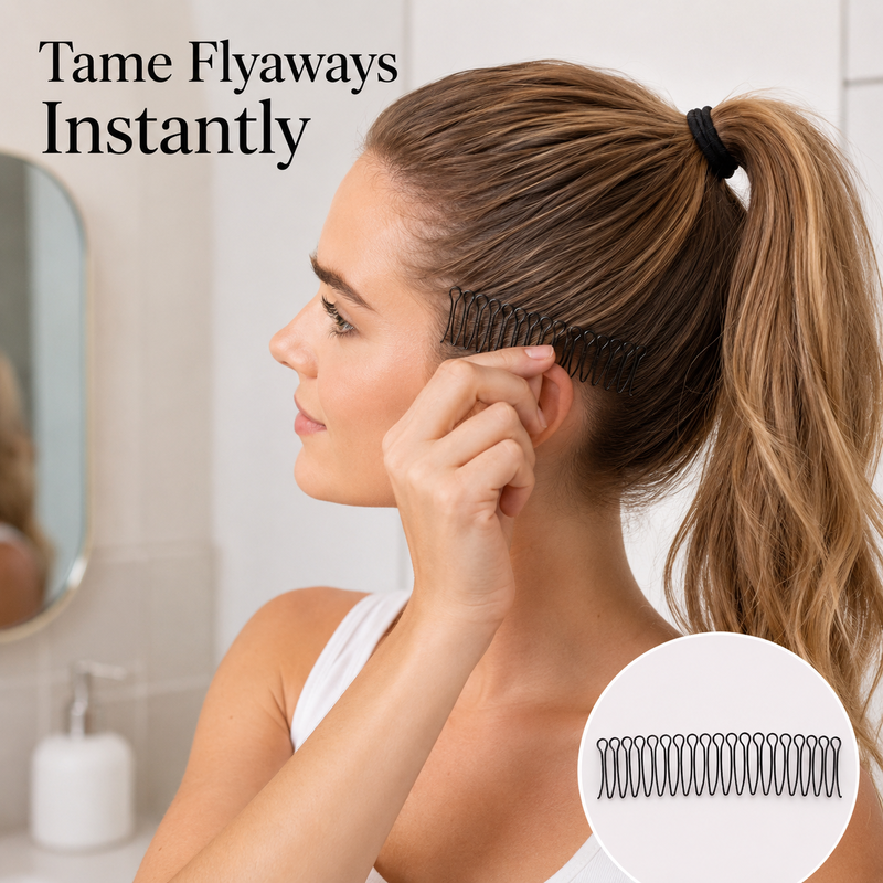 Flexibler, unsichtbarer Kamm für fliegende Haare
