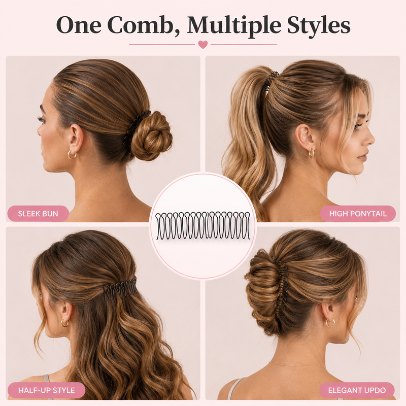 Flexibler, unsichtbarer Kamm für fliegende Haare