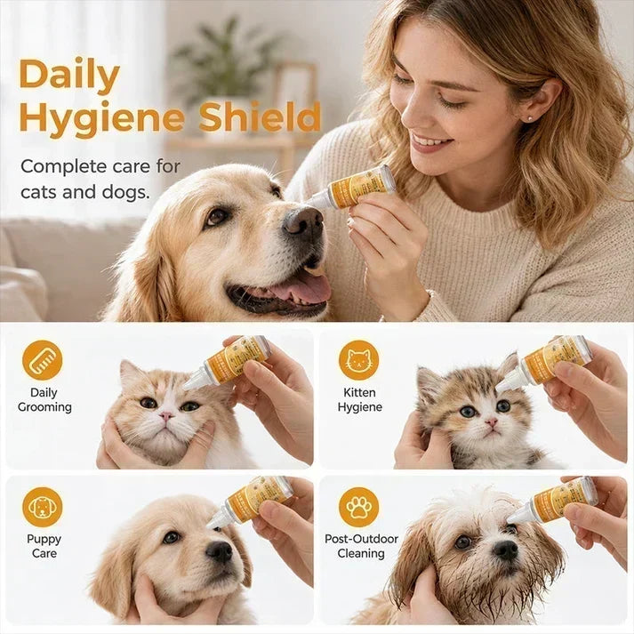 🐶 Jetzt 50 % sparen! ✨ Sanfte Augenpflege für Haustiere – Augenbereich reinigen & Fell pflegen 👀