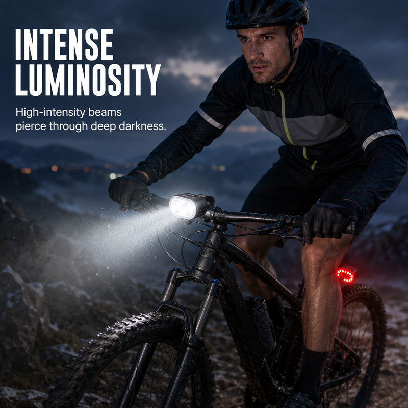 🚴💡 USB-aufladbares Fahrradlicht-Set – Helles LED-Licht, USB-aufladbar & einfache Montage – Perfekt für Nachtfahrten & städtisches Pendeln 🚦