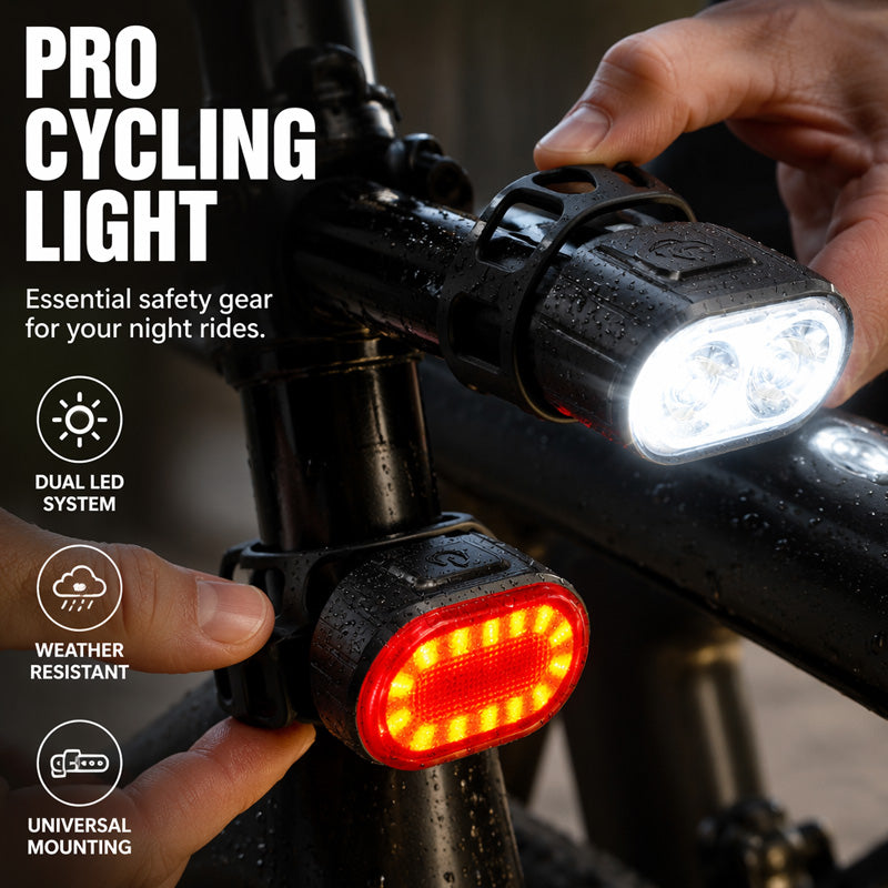 🚴💡 USB-aufladbares Fahrradlicht-Set – Helles LED-Licht, USB-aufladbar & einfache Montage – Perfekt für Nachtfahrten & städtisches Pendeln 🚦