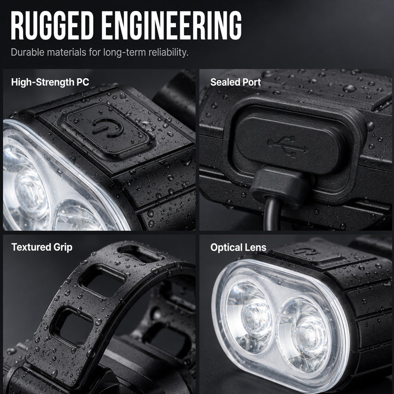 🚴💡 USB-aufladbares Fahrradlicht-Set – Helles LED-Licht, USB-aufladbar & einfache Montage – Perfekt für Nachtfahrten & städtisches Pendeln 🚦