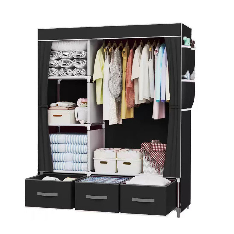 Tragbarer Kleiderschrank mit 3 Schubladen
