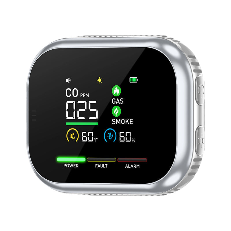 Tragbarer Mehrgaswarner mit LCD-Display und Batterie-Backup