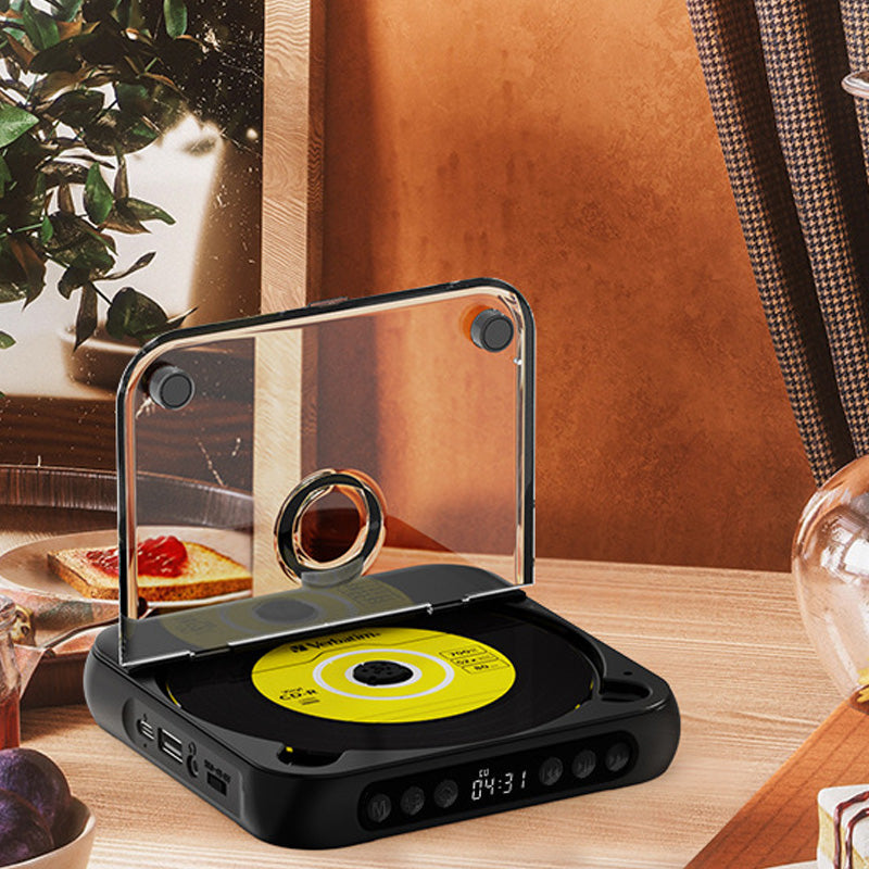 💿50 % RABATT | Retro-CD-Player mit Bluetooth 5.3 – verlustfreier, klarer Klang, wiederaufladbarer Akku mit 2000 mAh, spielt alle CDs und MP3-Discs ab!