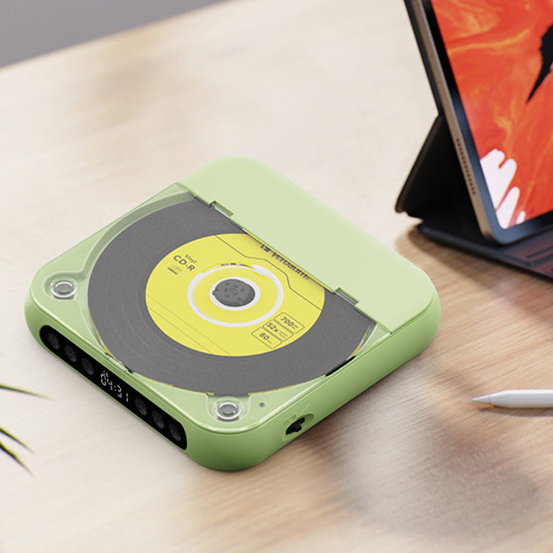 💿50 % RABATT | Retro-CD-Player mit Bluetooth 5.3 – verlustfreier, klarer Klang, wiederaufladbarer Akku mit 2000 mAh, spielt alle CDs und MP3-Discs ab!