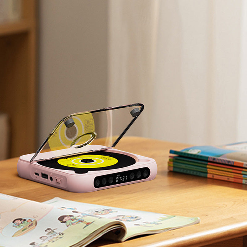 💿50 % RABATT | Retro-CD-Player mit Bluetooth 5.3 – verlustfreier, klarer Klang, wiederaufladbarer Akku mit 2000 mAh, spielt alle CDs und MP3-Discs ab!