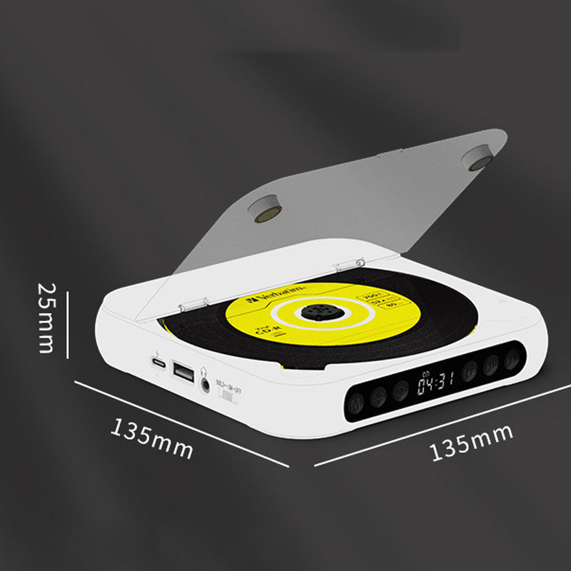 💿50 % RABATT | Retro-CD-Player mit Bluetooth 5.3 – verlustfreier, klarer Klang, wiederaufladbarer Akku mit 2000 mAh, spielt alle CDs und MP3-Discs ab!