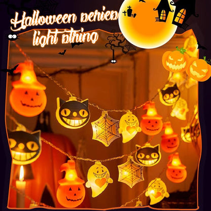 Batteriebetriebene Halloween-Lichterkette mit 2 Lichtmodi