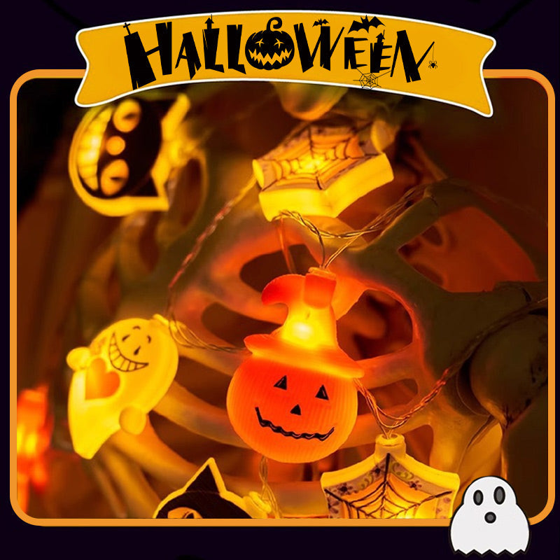 Batteriebetriebene Halloween-Lichterkette mit 2 Lichtmodi