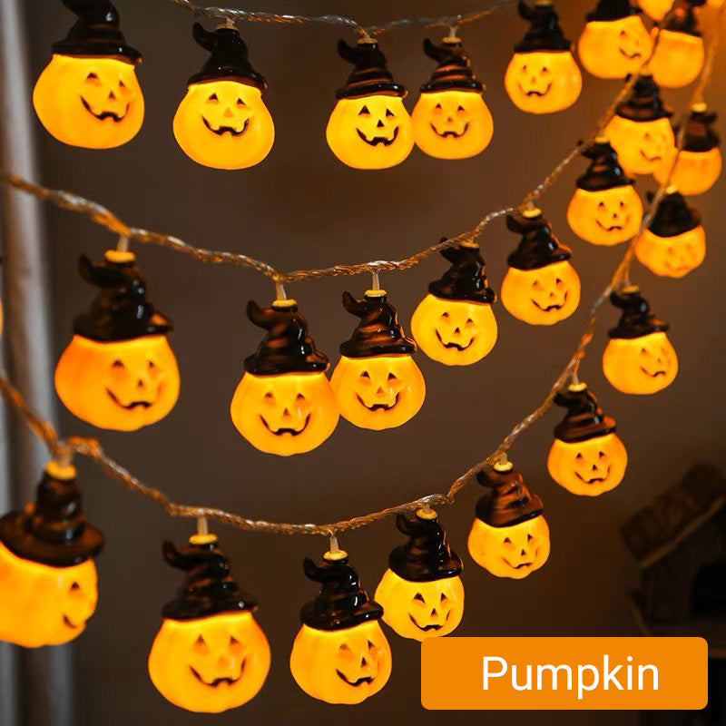 Batteriebetriebene Halloween-Lichterkette mit 2 Lichtmodi