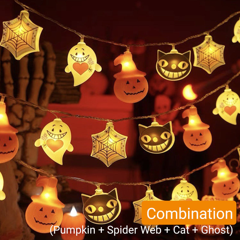 Batteriebetriebene Halloween-Lichterkette mit 2 Lichtmodi