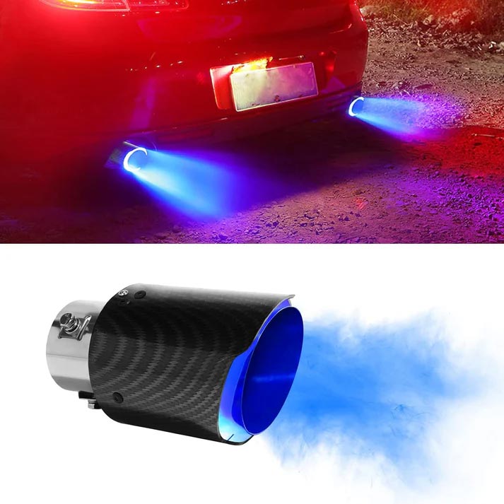 💥Neujahrs-Sonderangebot🎉 Auto-Tuning: Auspuffrohr aus Carbonfaser mit LED-Beleuchtung (hochtemperaturbeständig)