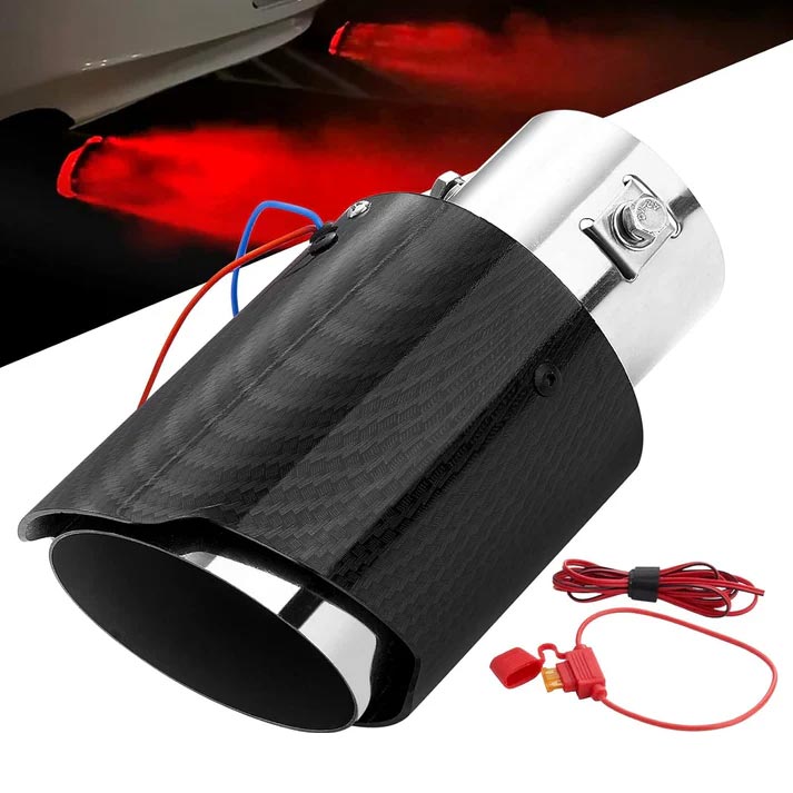 💥Neujahrs-Sonderangebot🎉 Auto-Tuning: Auspuffrohr aus Carbonfaser mit LED-Beleuchtung (hochtemperaturbeständig)
