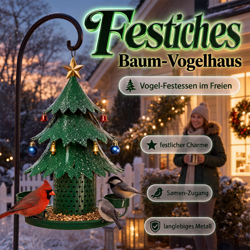 【 ⏰Limitiertes Angebot – 50% Rabatt!】🎉Weihnachtlicher Baum-Vogelfutterspender