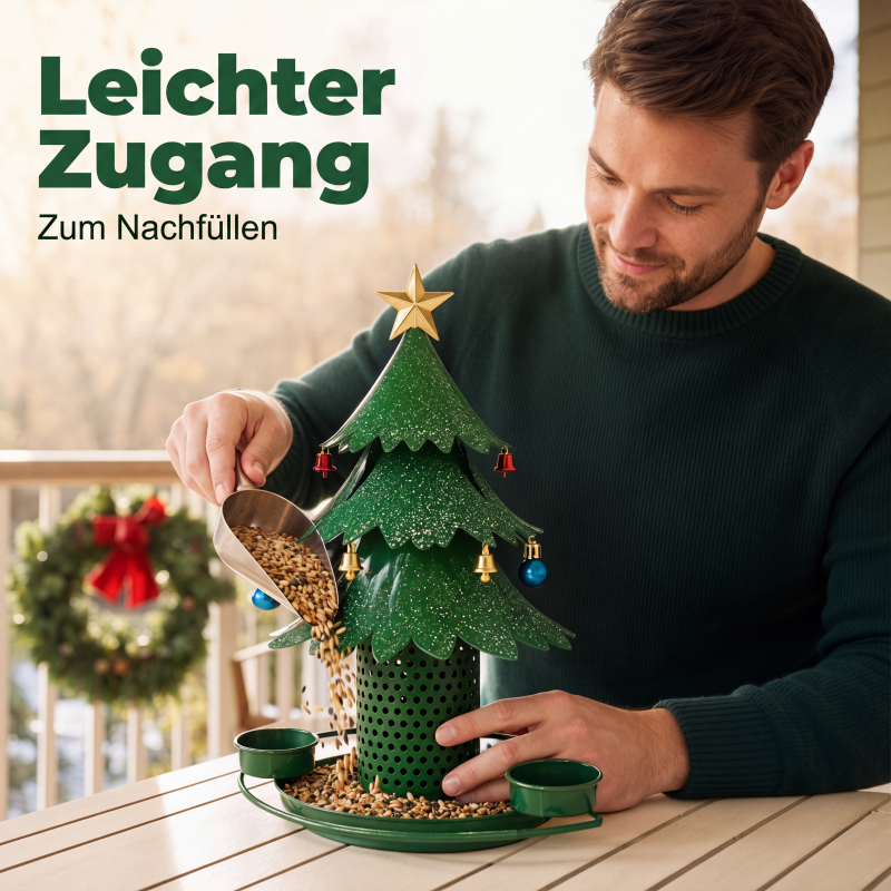 【 ⏰Limitiertes Angebot – 50% Rabatt!】🎉Weihnachtlicher Baum-Vogelfutterspender