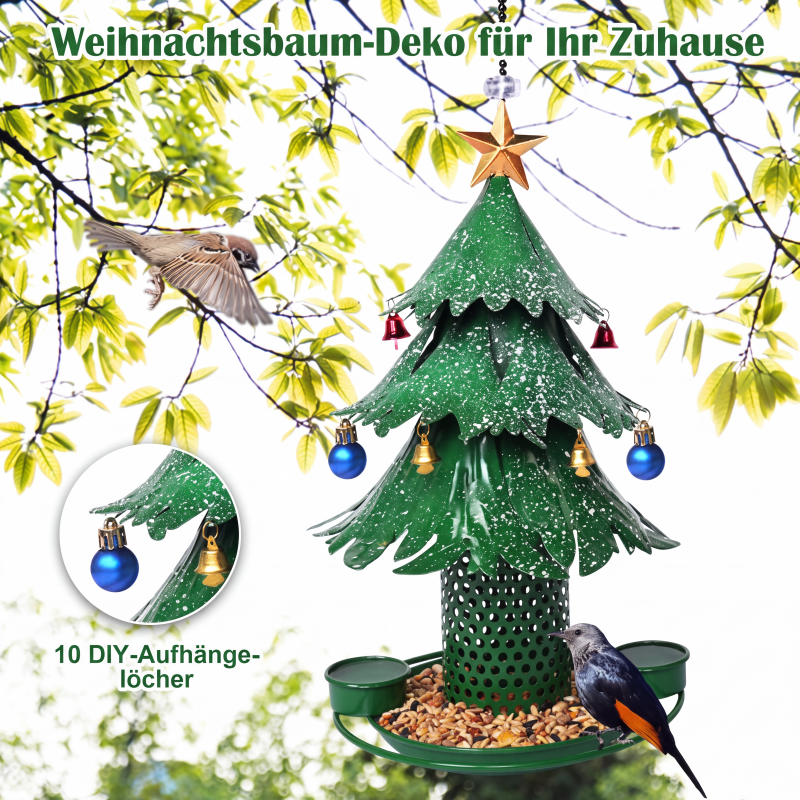 【 ⏰Limitiertes Angebot – 50% Rabatt!】🎉Weihnachtlicher Baum-Vogelfutterspender