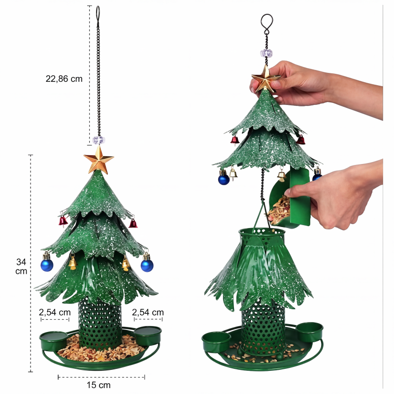 【 ⏰Limitiertes Angebot – 50% Rabatt!】🎉Weihnachtlicher Baum-Vogelfutterspender