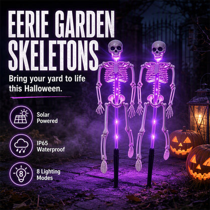 Solar-Skelett-Erdspießleuchten – wasserdichte Halloween-Dekoleuchten für den Außenbereich