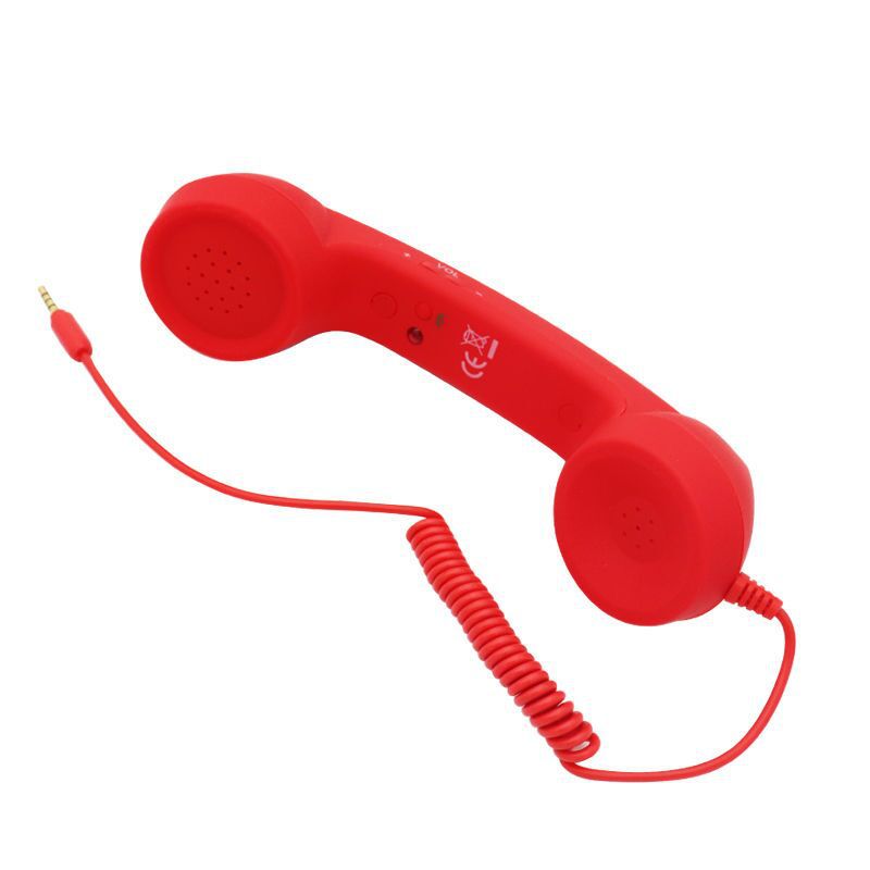 Retro-Telefonhörer für Handy mit Mikrofon