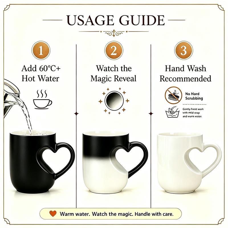 💝50% RABATT! ✨Farbwechselnde Keramiktasse mit Herzhenkel, Valentinstag