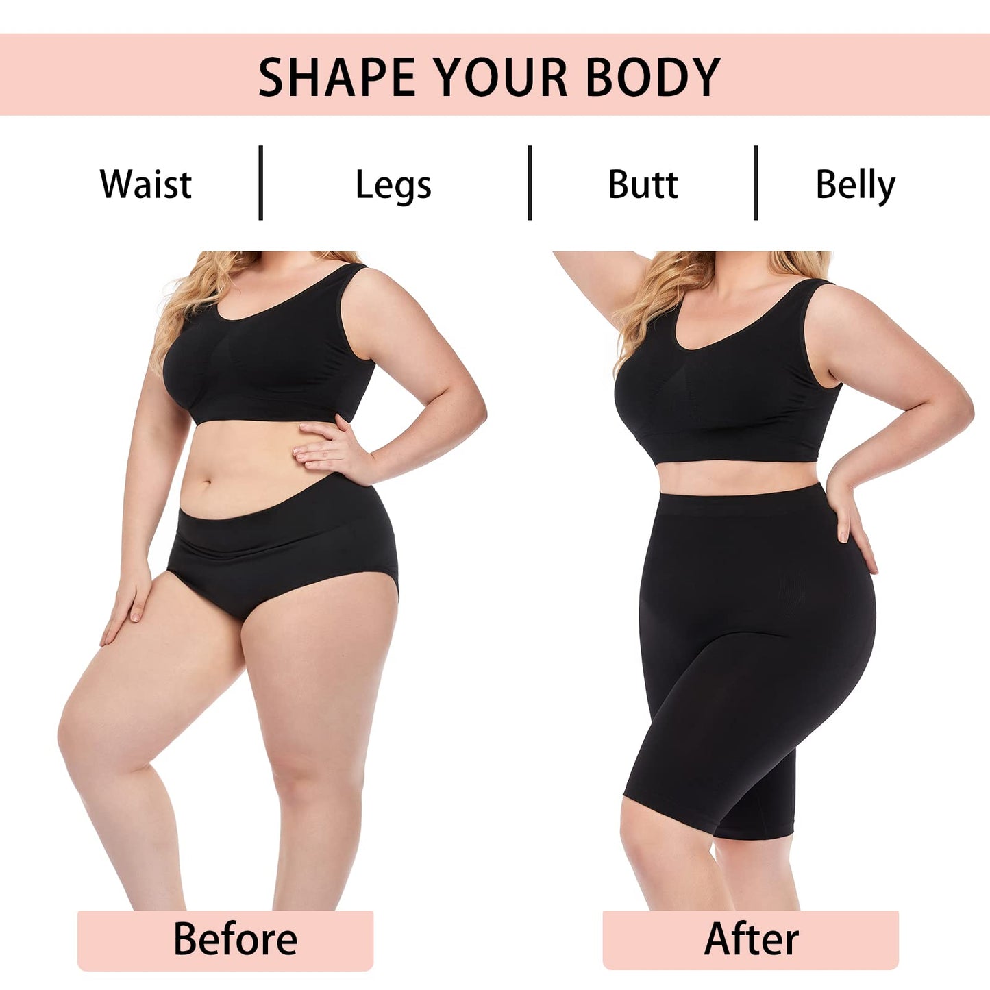 Bauch- und Hüftstraffungshose mit hoher Taille