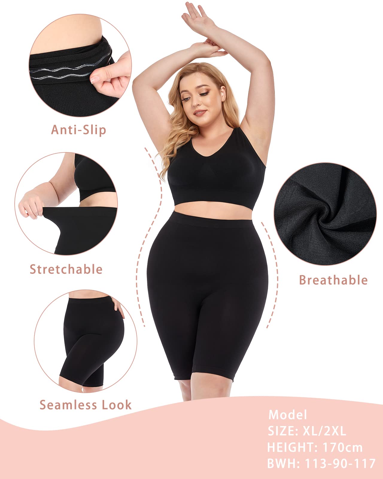 Bauch- und Hüftstraffungshose mit hoher Taille