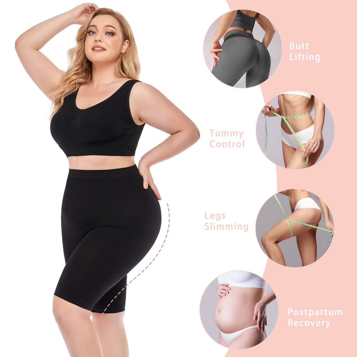 Bauch- und Hüftstraffungshose mit hoher Taille
