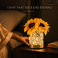 Sonnenblumen-Nachttischlampe