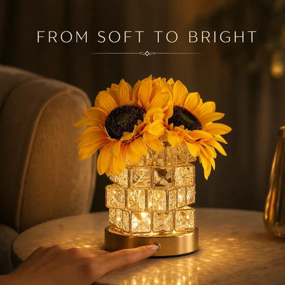 Sonnenblumen-Nachttischlampe