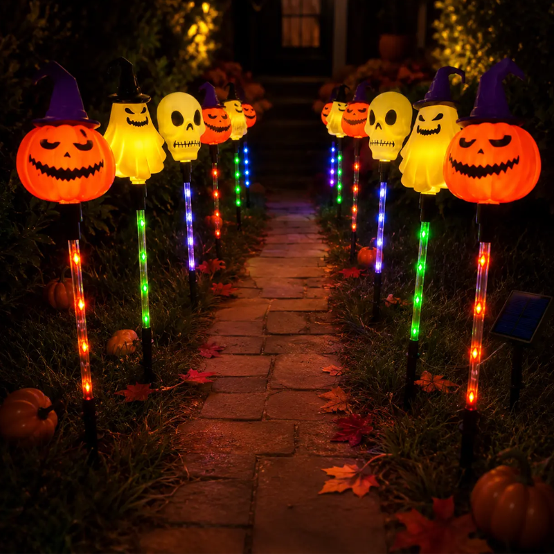 Wasserdichte Halloween-Kürbis-Pfahllichter