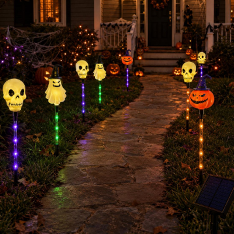 Wasserdichte Halloween-Kürbis-Pfahllichter
