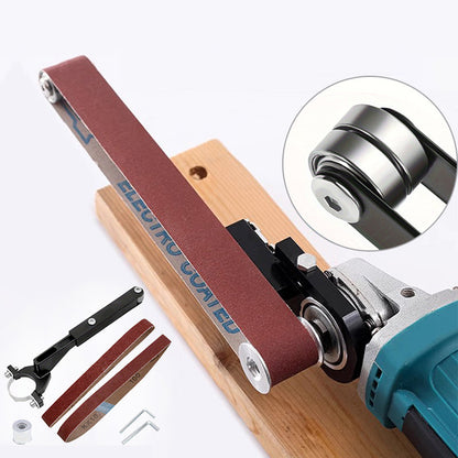 ⏳ Blitzangebot! 🛠️ Du brauchst keine teure Bandschleifmaschine mehr – nutze einfach deinen vorhandenen Winkelschleifer. Multifunktional: Rost entfernen & polieren. Inkl. Schleifband 🎯