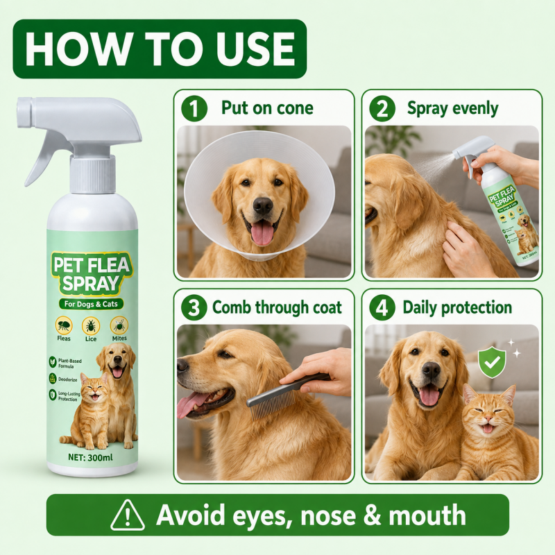 Flohspray auf pflanzlicher Basis für Haustiere